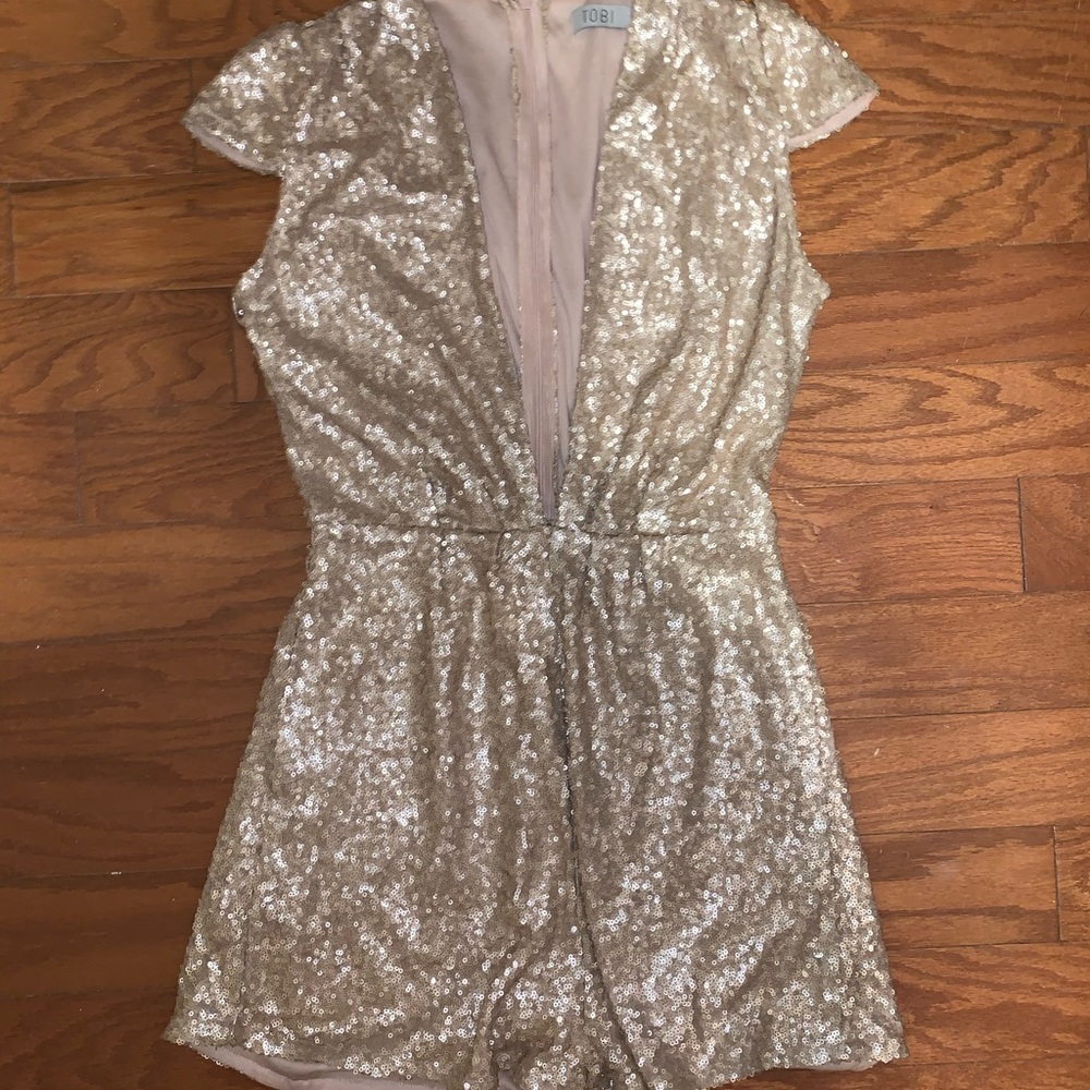 Tobi gold romper